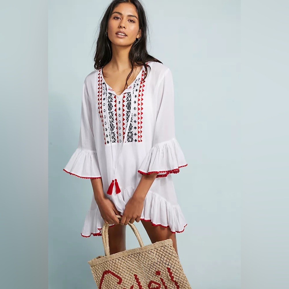 Pure Nordic by Anthro Naudic Hacienda Embroidered Tunic
